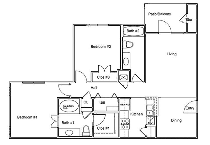 Floor Plan Floor Plan at Mesquite Terraces, Midland,Texas
